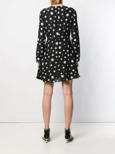 Shop Red Valentino Minikleid Mit Stern-print In Black