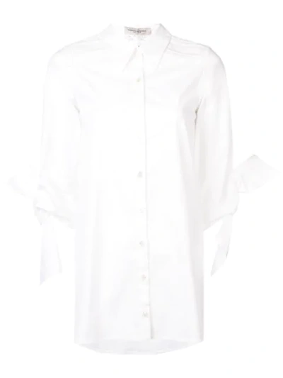 Shop Carolina Herrera Tie Cuff Blouse - White