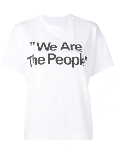 Shop Sacai We Are The People T In White