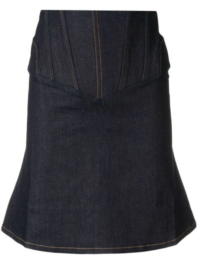 Shop Miaou Louise Denim Skirt - Blue