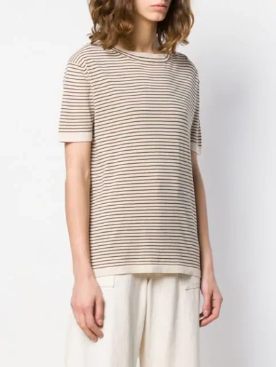 Shop Aspesi Striped T-shirt - Neutrals