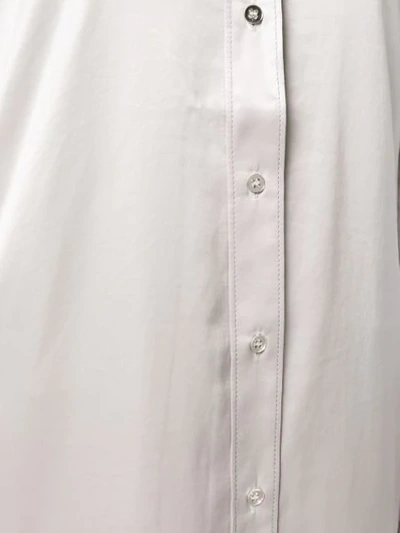 Shop Acne Studios Satin Shirt Dress In Aad-pale Grey