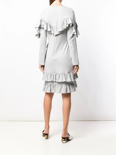 Shop Milla Milla Ruffled Midi Dress - Grey