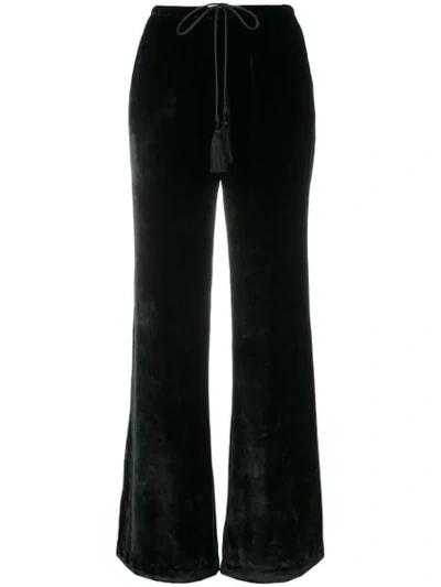 Shop Etro Flared Trousers In Black