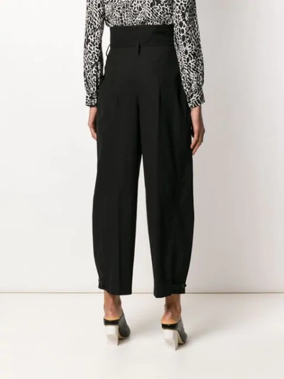 Shop Givenchy Wide Leg High Waisted Trousers In Black