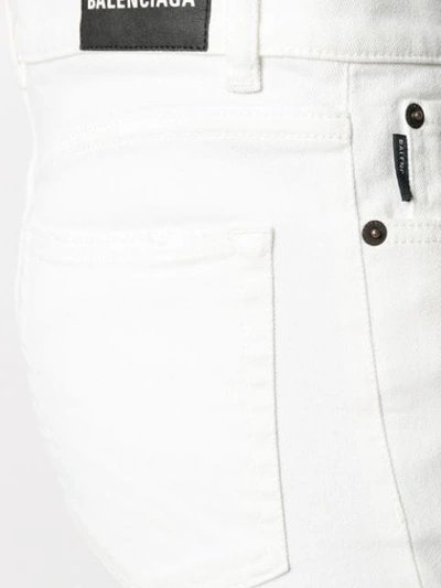 Shop Balenciaga Skinny Cropped Jeans In White