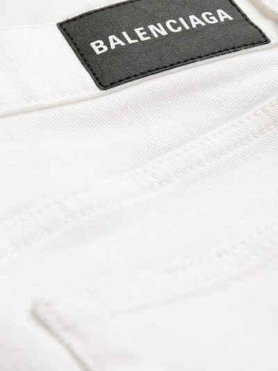 Shop Balenciaga Skinny Cropped Jeans In White