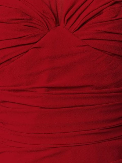 MAX MARA 褶饰中长连衣裙 - 红色