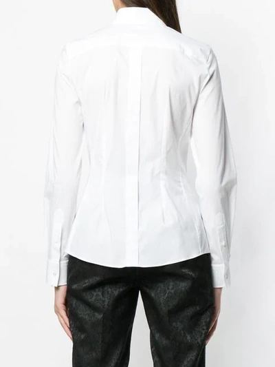 Shop Dolce & Gabbana Embellished Collar Shirt In White