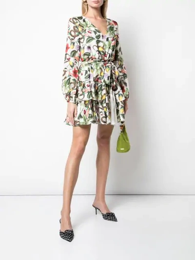 Shop Borgo De Nor Olivia Wrap Dress In Multicolour