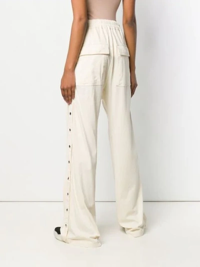 Shop Rick Owens Drkshdw Snap-button Oversized Track Pants In Neutrals