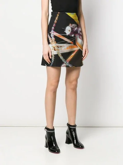 Shop Pinko Space Print Mini Skirt In Zi5