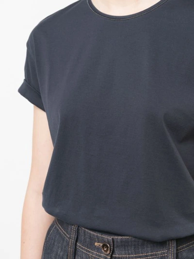 BRUNELLO CUCINELLI 卷折袖T恤 - 黑色