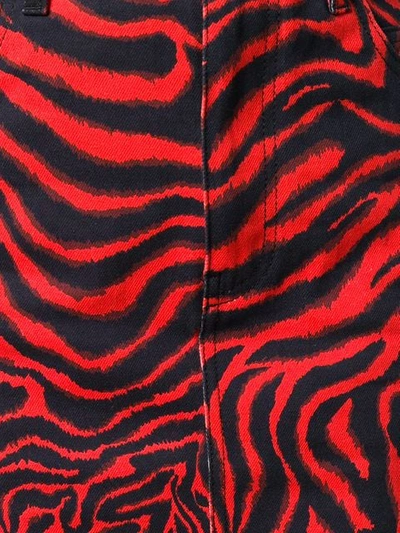 Shop Calvin Klein 205w39nyc Zebra Print Mini Skirt In Red