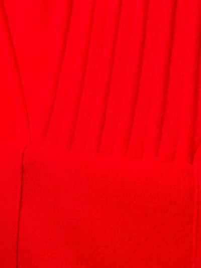 DAVID KOMA THIGH SLIT MIDI DRESS - 红色
