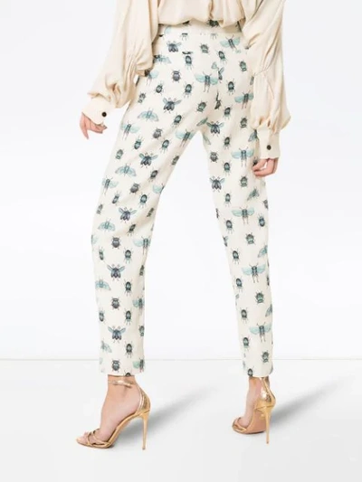 Shop Johanna Ortiz Momposina Slim Insect Print Trousers In Neutrals