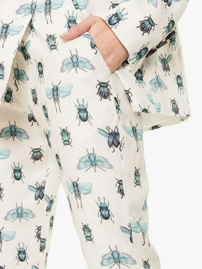 Shop Johanna Ortiz Momposina Slim Insect Print Trousers In Neutrals