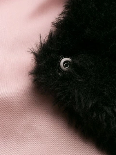 Shop L'autre Chose Oversized Faux-fur Coat In U999 Black