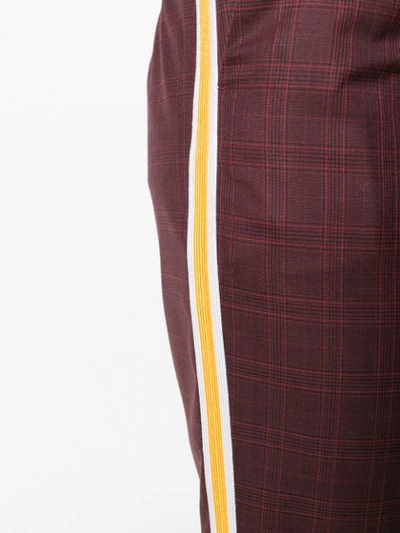 Shop Calvin Klein 205w39nyc Plaid Trousers In Red