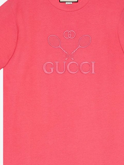 Shop Gucci T-shirt With  Tennis In Pink