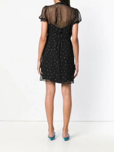 Shop N°21 Star-print Mini Dress In Black