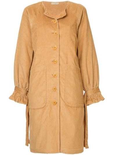 Shop Ulla Johnson Ribbed Detail Jacket In Brown