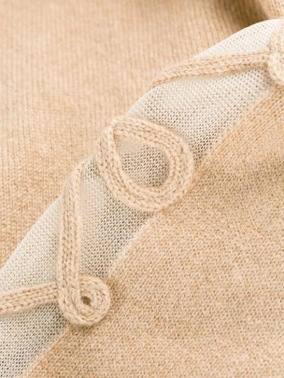 Shop Fendi Knitted Jumper Dress In Neutrals