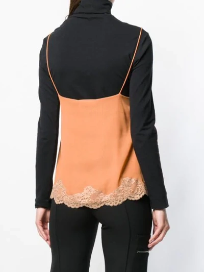 Shop Chloé Lace Cami Top In Brown