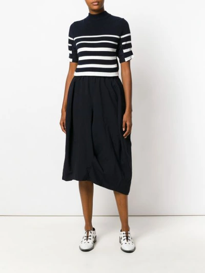 Shop Comme Des Garçons Comme Des Garçons Asymmetric Skirt In Blue