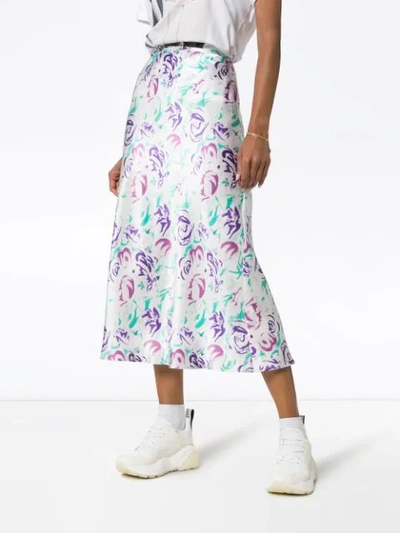 Shop Rixo London Kelly Floral Print Midi Skirt In 512