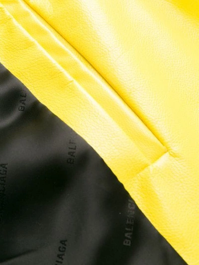 BALENCIAGA 衬垫裹身风衣 - 黄色