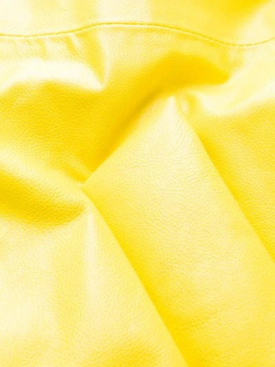Shop Balenciaga Padded Wrap Trench Coat In Yellow