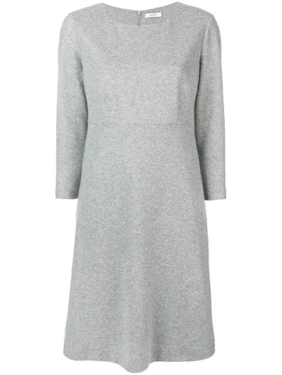 Shop Peserico Knitted Shift Dress In Grey