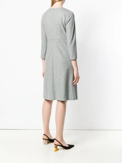 Shop Peserico Knitted Shift Dress In Grey