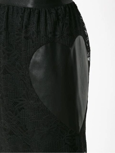 Shop À La Garçonne Coração Lace Skirt In Black
