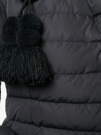 Shop Peuterey Fur Hood Padded Coat - Black