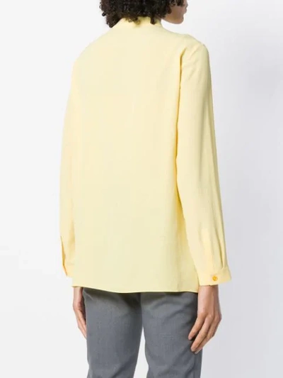 Shop Jil Sander Single Button Blouse In Yellow