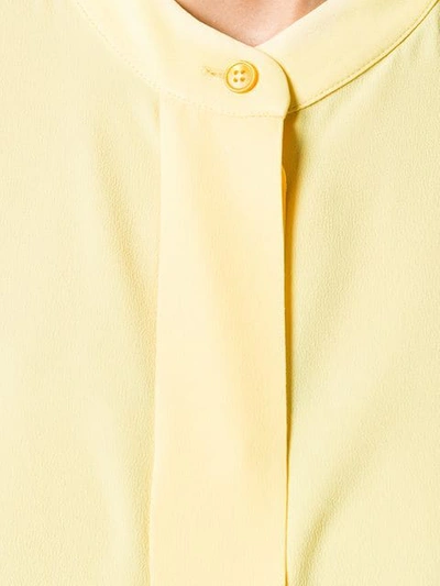 Shop Jil Sander Single Button Blouse In Yellow