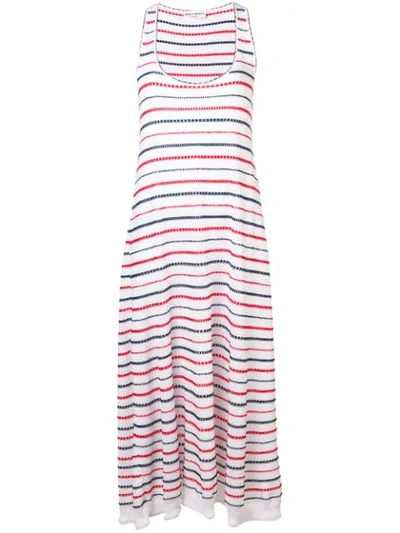 Shop Sonia Rykiel Striped Tank Dress In White