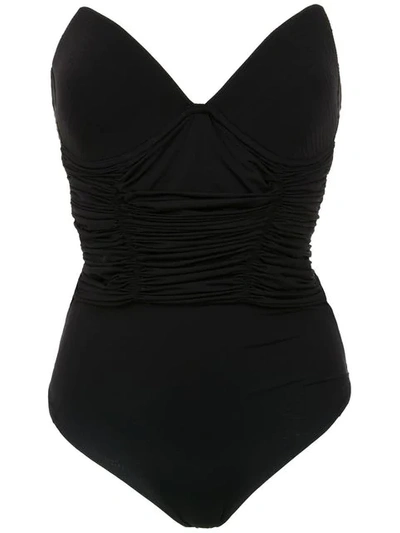 Shop Amir Slama Sleeveless Swimsuit In Black