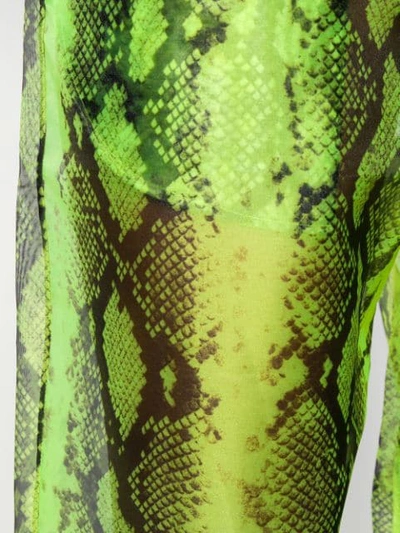 Shop Off-white Snake Print Track Trousers In Yellow