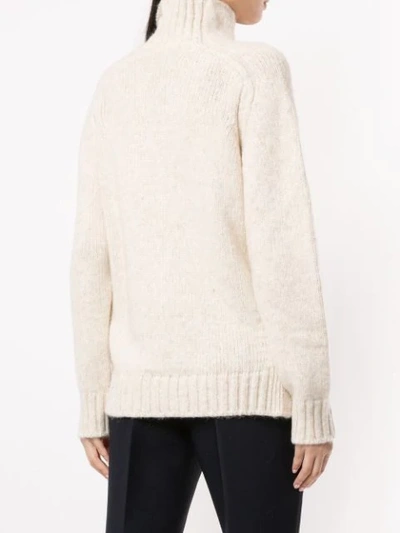 Shop N°21 Side Button Polo Neck Jumper In White