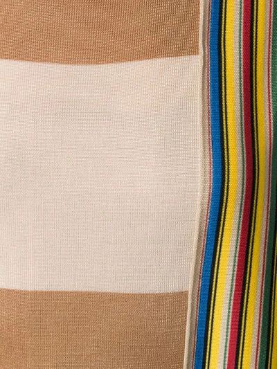 Shop Loewe Stripe Bands Knit Dress In Neutrals