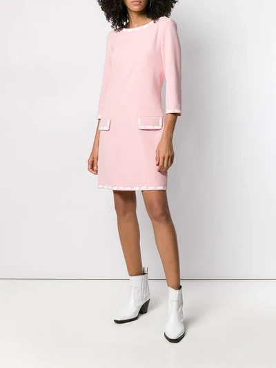 MOSCHINO SHIFT MINI DRESS - 粉色
