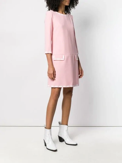 Shop Moschino Shift Mini Dress In Pink