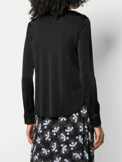 Shop Pinko Chest Pocket Fitted Shirt In Black