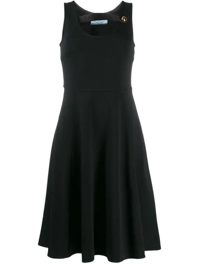 Shop Prada Neck Strap Dress - Black