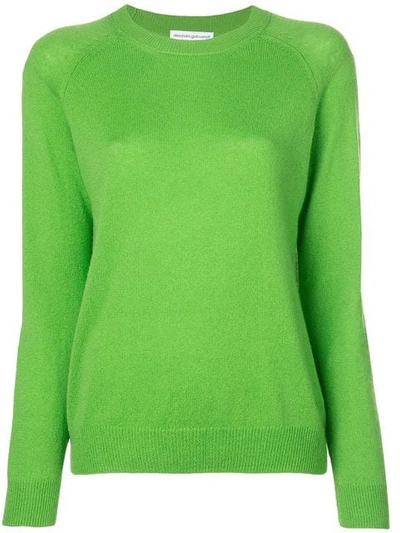 Shop Alexandra Golovanoff Cashmere Knit Sweater In Green