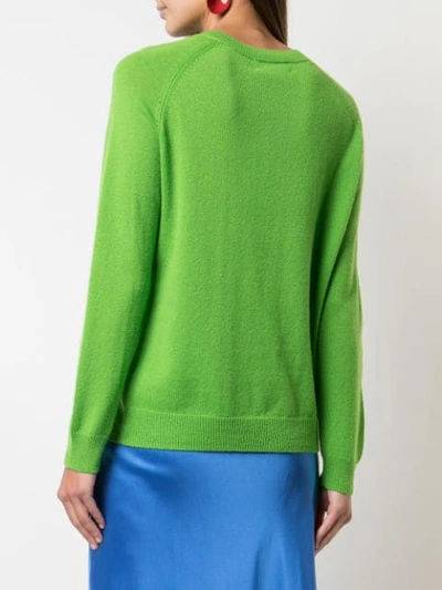 Shop Alexandra Golovanoff Cashmere Knit Sweater In Green