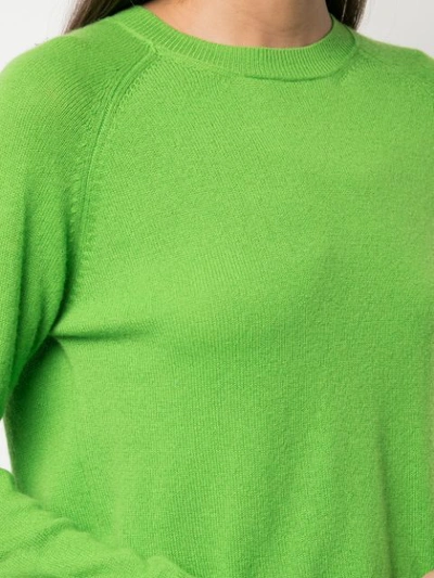 Shop Alexandra Golovanoff Cashmere Knit Sweater In Green